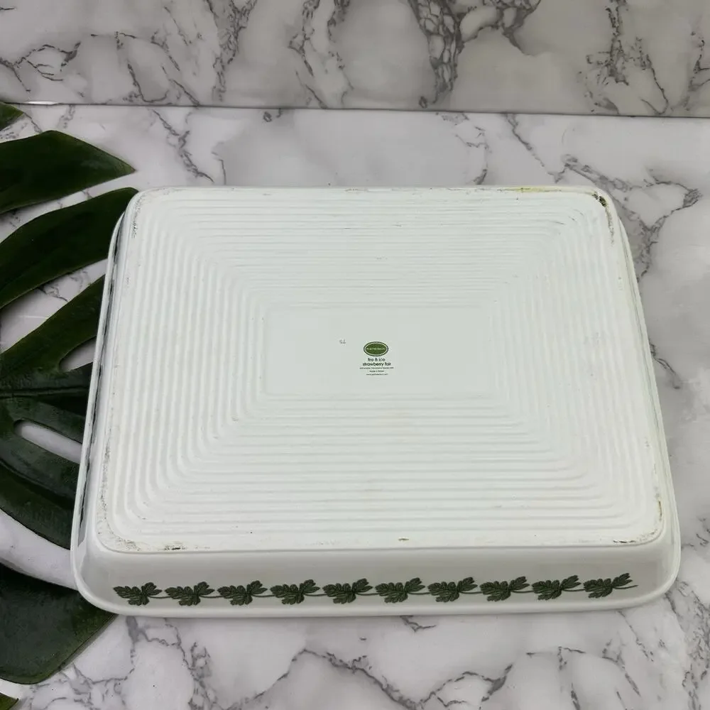 Portmeirion Strawberry Fair Fire Ice Rectangle Baking Dish New Elsanta Fruit